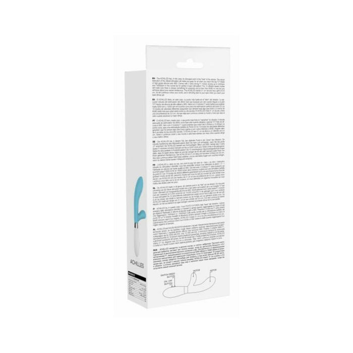 Luna Neon Achilles Ultra-soft Silicone Dual Stimulator Turquoise | SexToy.com