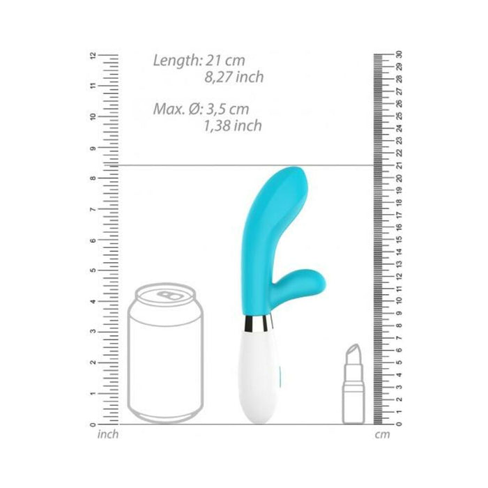 Luna Neon Achilles Ultra-soft Silicone Dual Stimulator Turquoise | SexToy.com