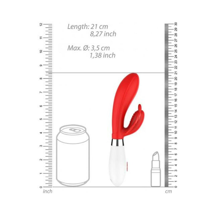 Luna Neon Alexios Ultra-soft Silicone Dual Stimulator Red | SexToy.com