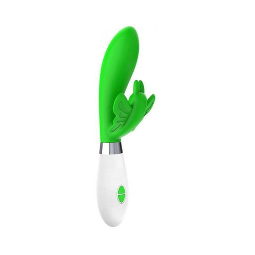 Luna Neon Alexios Ultra-soft Silicone Dual Stimulator Green | SexToy.com
