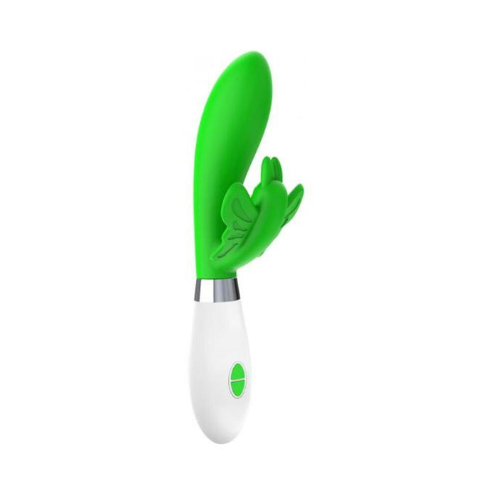 Luna Neon Alexios Ultra-soft Silicone Dual Stimulator Green | SexToy.com