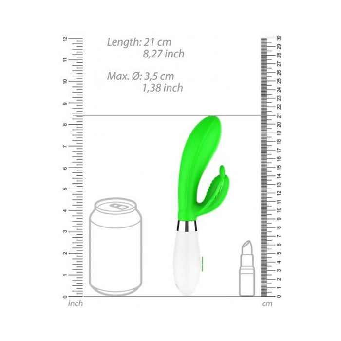 Luna Neon Alexios Ultra-soft Silicone Dual Stimulator Green | SexToy.com