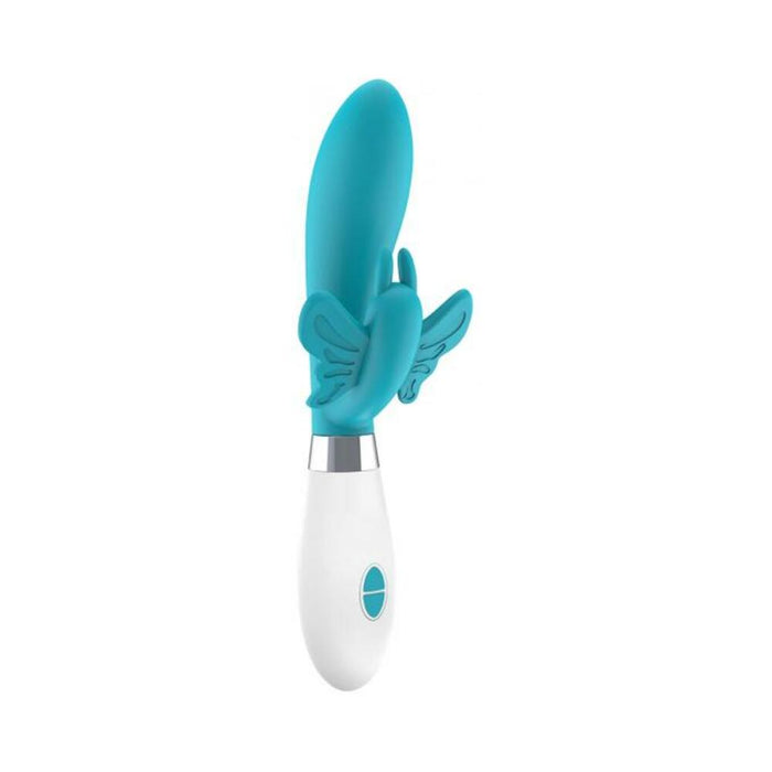 Luna Neon Alexios Ultra-soft Silicone Dual Stimulator Turquoise | SexToy.com
