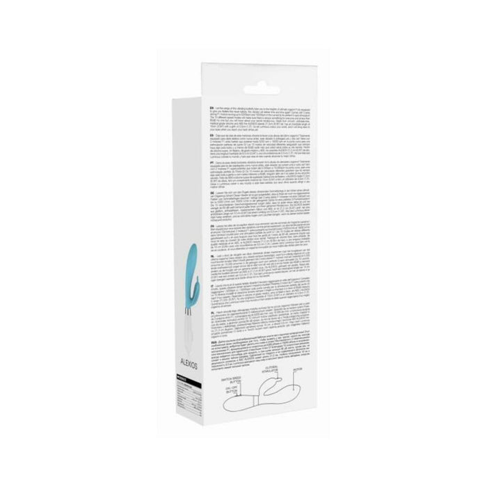 Luna Neon Alexios Ultra-soft Silicone Dual Stimulator Turquoise | SexToy.com