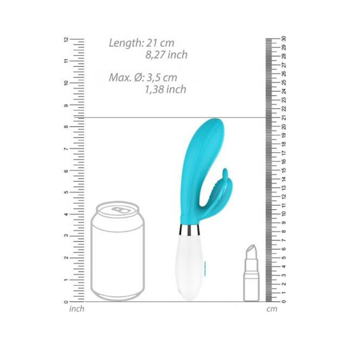 Luna Neon Alexios Ultra-soft Silicone Dual Stimulator Turquoise | SexToy.com