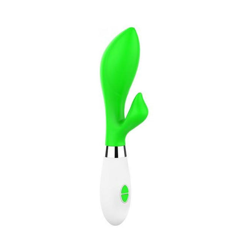 Luna Neon Achelois Ultra-soft Silicone Dual Stimulator Green | SexToy.com