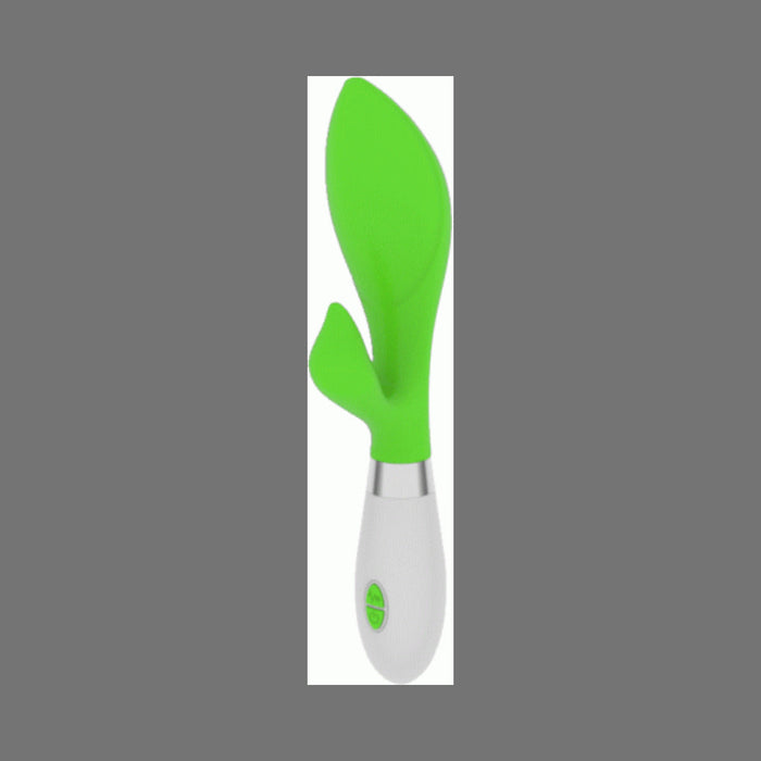 Luna Neon Achelois Ultra-soft Silicone Dual Stimulator Green | SexToy.com