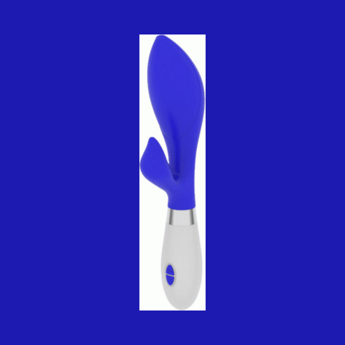 Luna Neon Achelois Ultra-soft Silicone Dual Stimulator Blue | SexToy.com