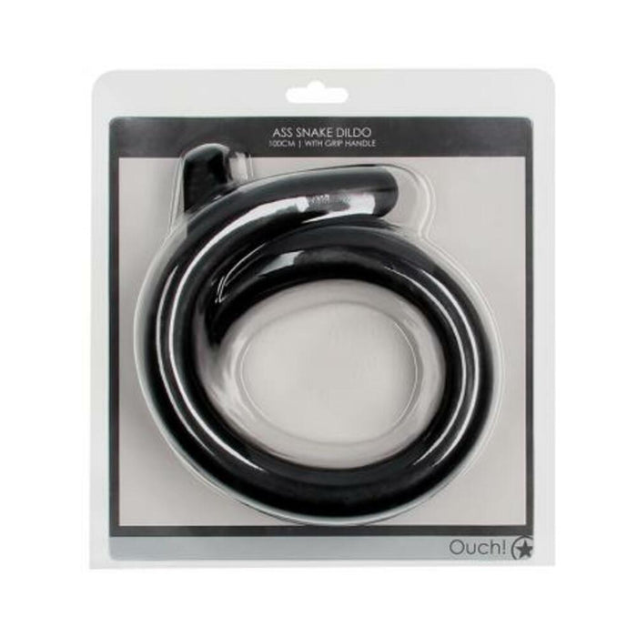 Ouch! Ass Snake Dildo 39 In. Black
