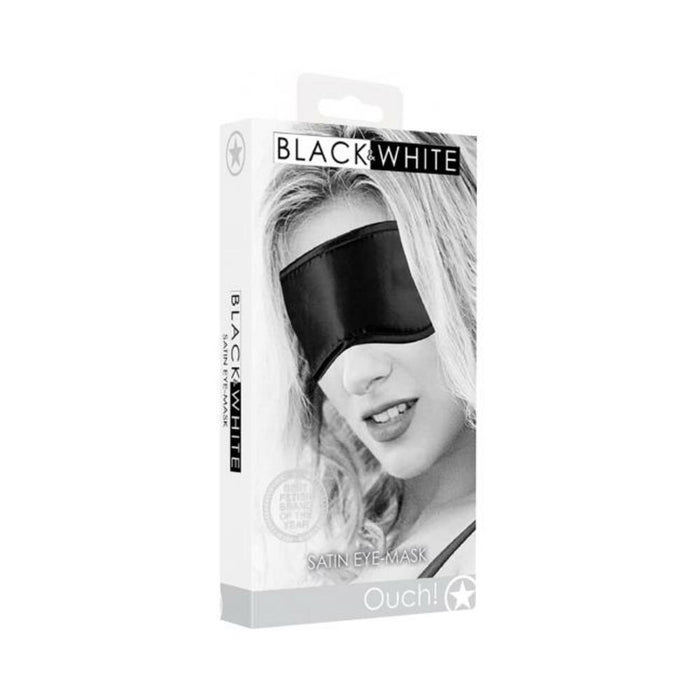 Ouch! Black & White Satin Eye Mask Black | SexToy.com