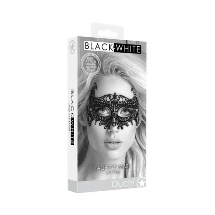 Ouch! Black & White Lace Eye Mask Empress Black | SexToy.com