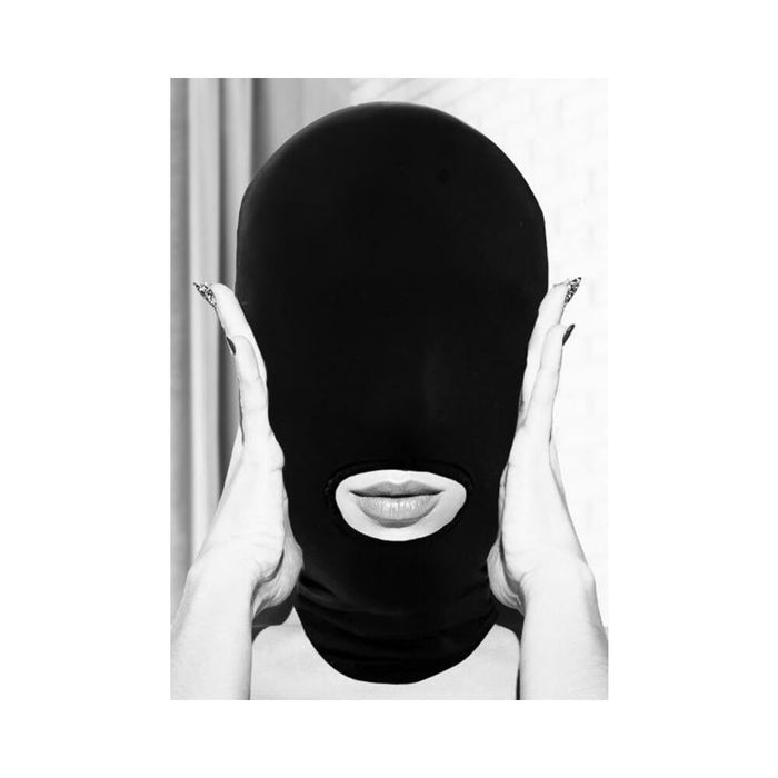 Ouch! Black & White Submission Mask With Open Mouth Black | SexToy.com