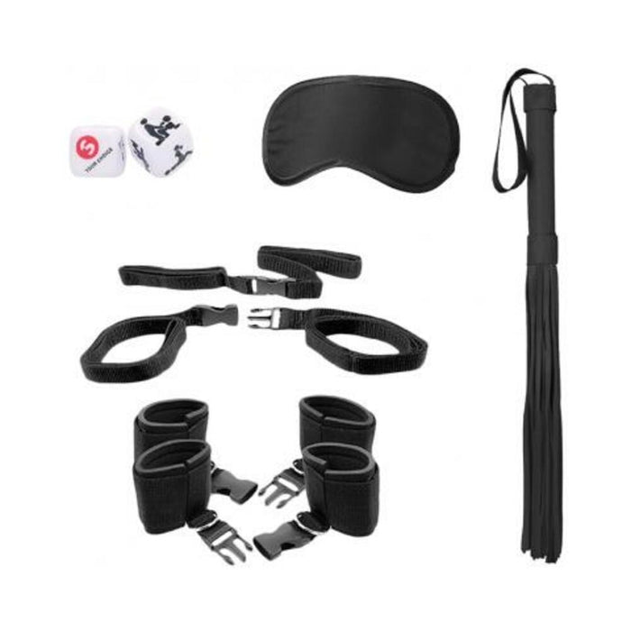 Ouch! Black & White Bed Post Bindings Restraint Kit Black | SexToy.com