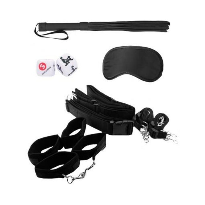 Ouch! Black & White Bondage Belt Restraint System Black | SexToy.com