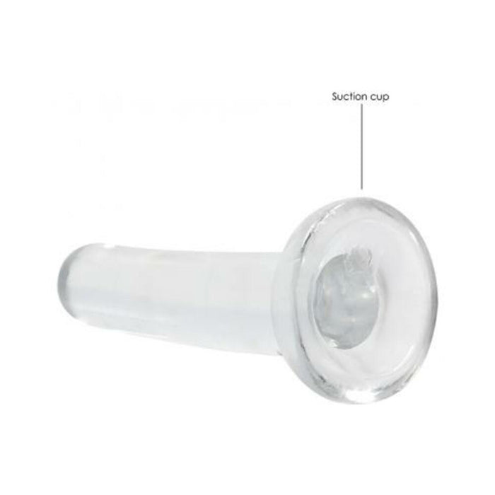 Realrock Crystal Clear Non-realistic Dildo With Suction Cup 5.3 In. Translucent