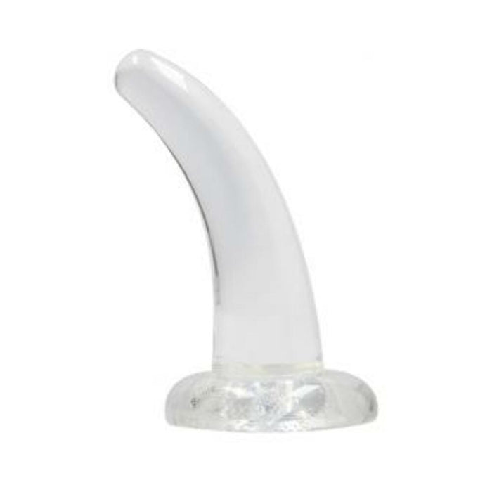 Realrock Crystal Clear Non-realistic Dildo With Suction Cup 4.5 In. Translucent