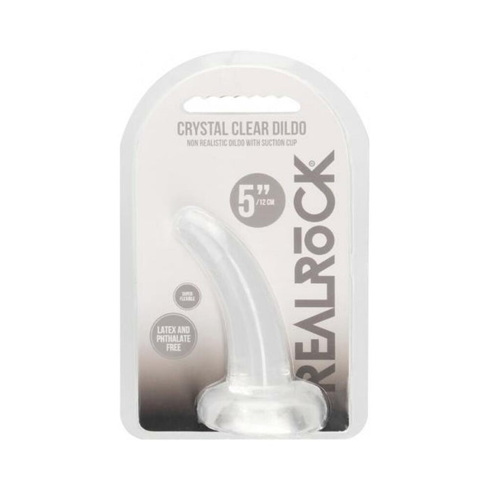 Realrock Crystal Clear Non-realistic Dildo With Suction Cup 4.5 In. Translucent