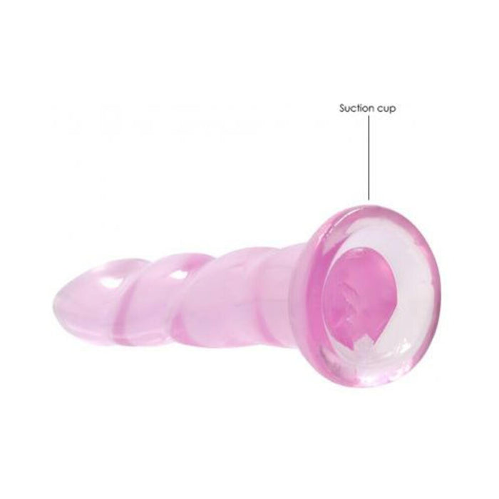 Shots Realrock Crystal Clear Non Realistic 7" Dildo  - Pink