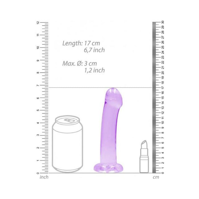 Shots Realrock Crystal Clear 7" Dildo  - Purple