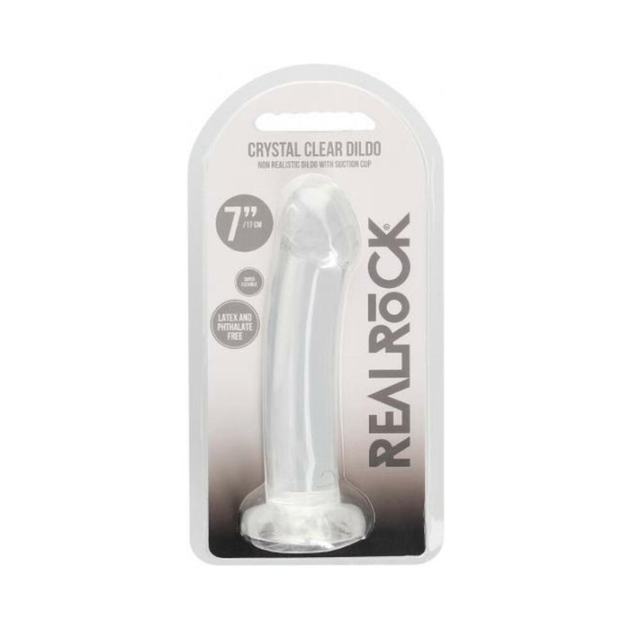 Realrock Non Realistic Dildo W Suction Cup 6.7in Transparent