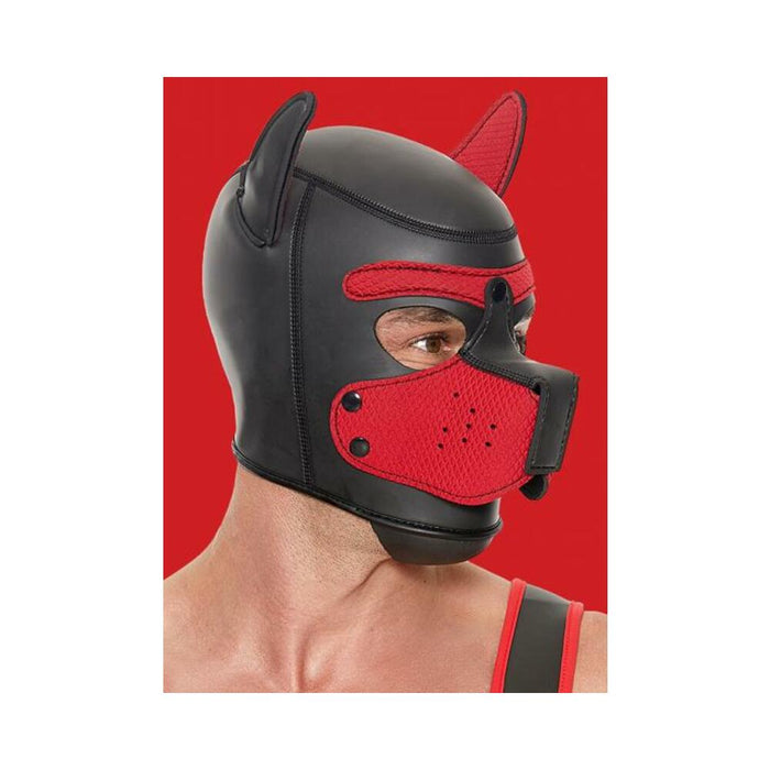 Ouch Neoprene Puppy Hood Red