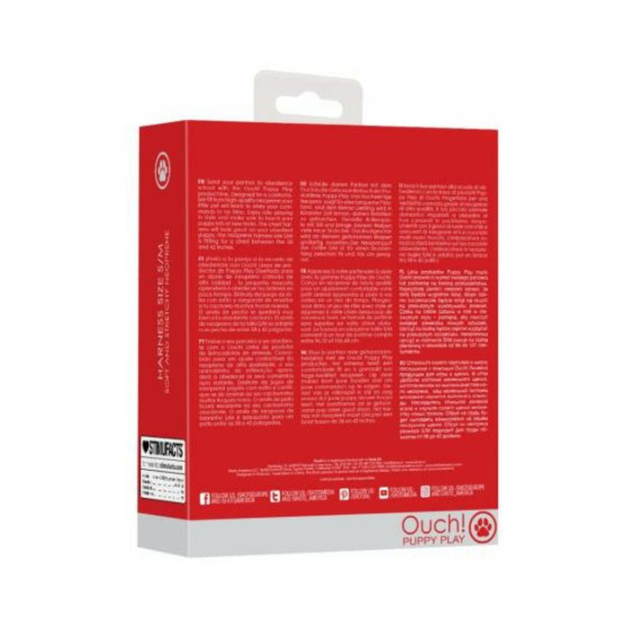 Ouch Neoprene Harness S/m Red