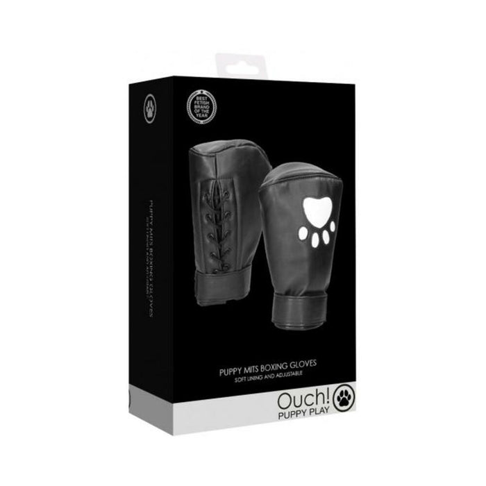 Puppy Play Neoprene Mitts Boxing Gloves Black