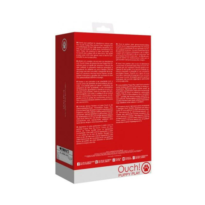 Puppy Play Neoprene Dog Mitts Red