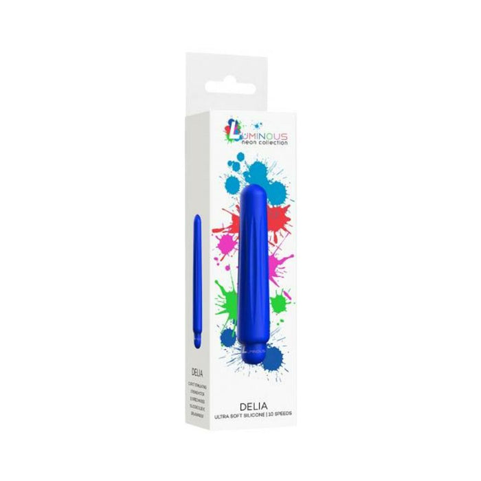 Luminous Delia Abs Bullet With Silicone Sleeve 10 Speeds Royal Blue