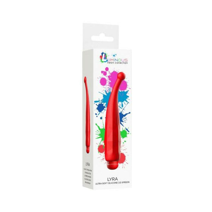 Luminous Lyra Abs Bullet With Silicone Sleeve 10 Speeds Red