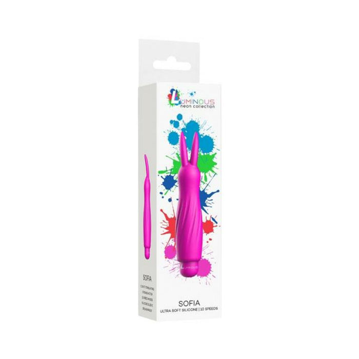 Luminous Sofia Abs Bullet With Silicone Sleeve 10 Speeds Fuchsia