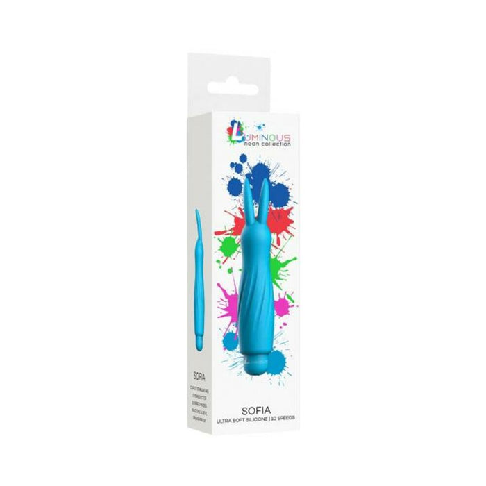 Luminous Sofia Abs Bullet With Silicone Sleeve 10 Speeds Turquoise