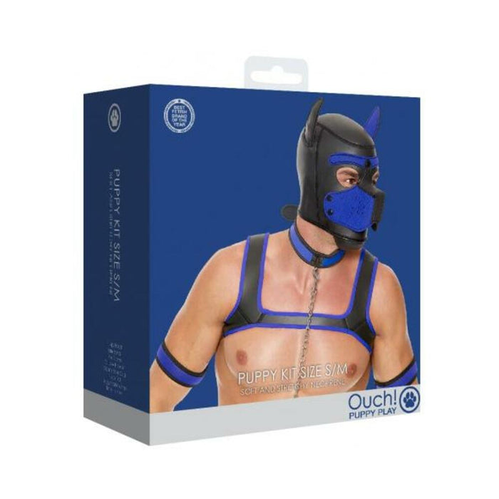Ouch Neoprene Puppy Kit S/m Blue | SexToy.com