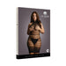 Shots Le Desir High Lace Neck Net Mini Dress Black Queen Size | SexToy.com