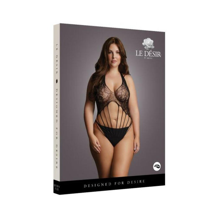 Shots Le Desir Strappy Lace Teddy Black Qs | SexToy.com