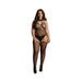 Shots Le Desir Suspender Fishnet Choker Bodystocking Black Qs | SexToy.com