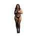 Shots Le Desir Lace Suspender Bodystocking With Round Neck Black Qs | SexToy.com
