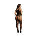 Shots Le Desir Lace Suspender Bodystocking With Round Neck Black Qs | SexToy.com