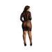 Shots Le Desir Long Sleeve Fishnet Dress Black Qs | SexToy.com