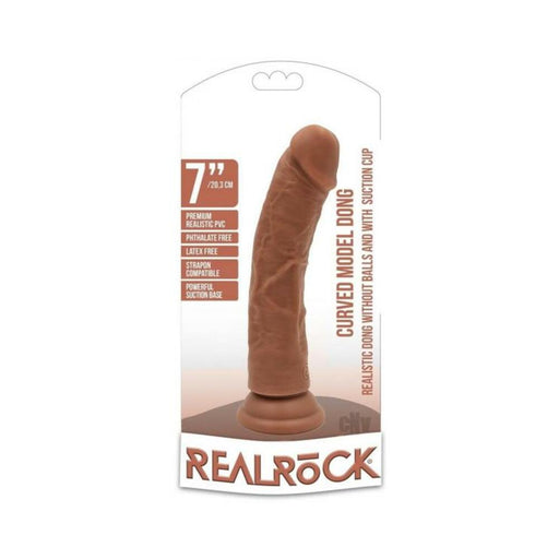Realrock Curved Dildo 7 Tan | SexToy.com