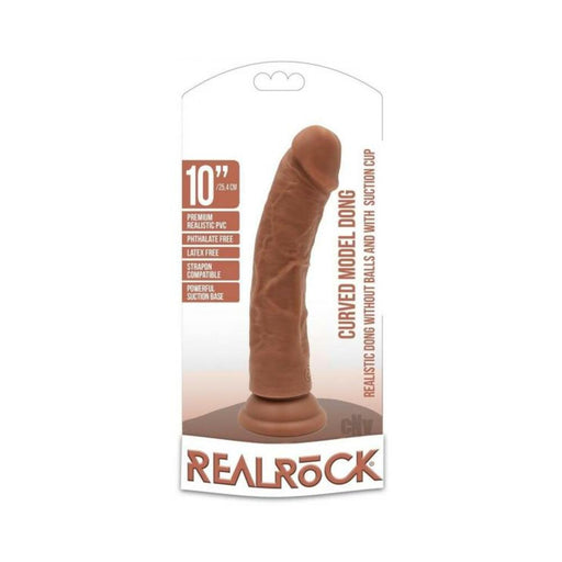 Realrock Curved Dildo 10 Tan | SexToy.com