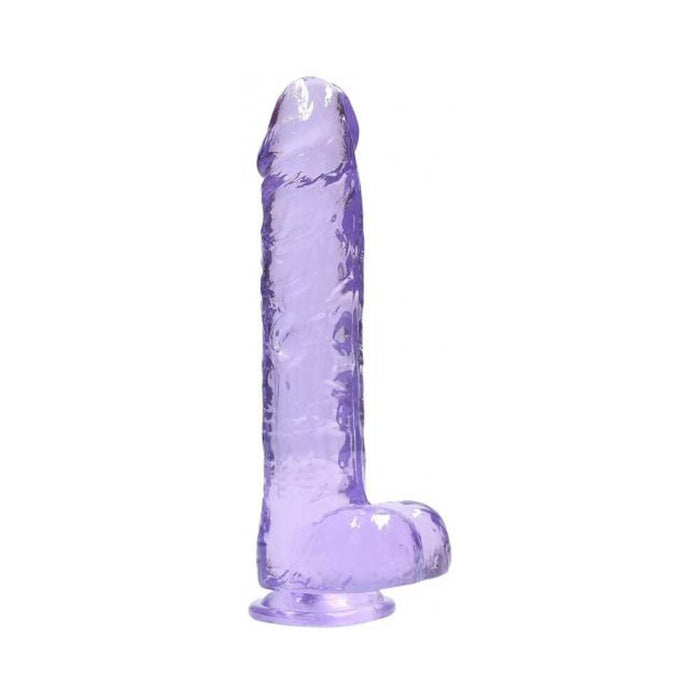 Realrock Realistic Dildo W/ Balls 10in Purple