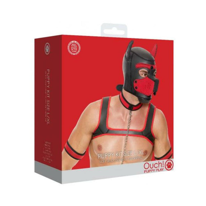 Ouch Neoprene Puppy Kit L/xl Red | SexToy.com
