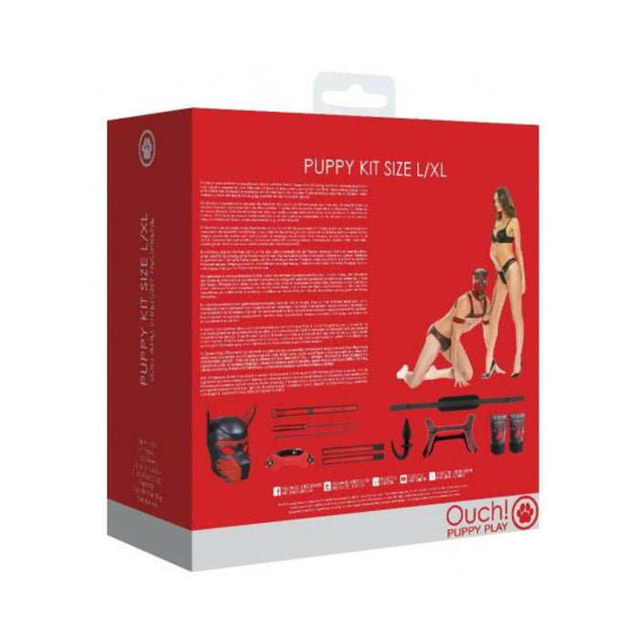 Ouch Neoprene Puppy Kit L/xl Red | SexToy.com