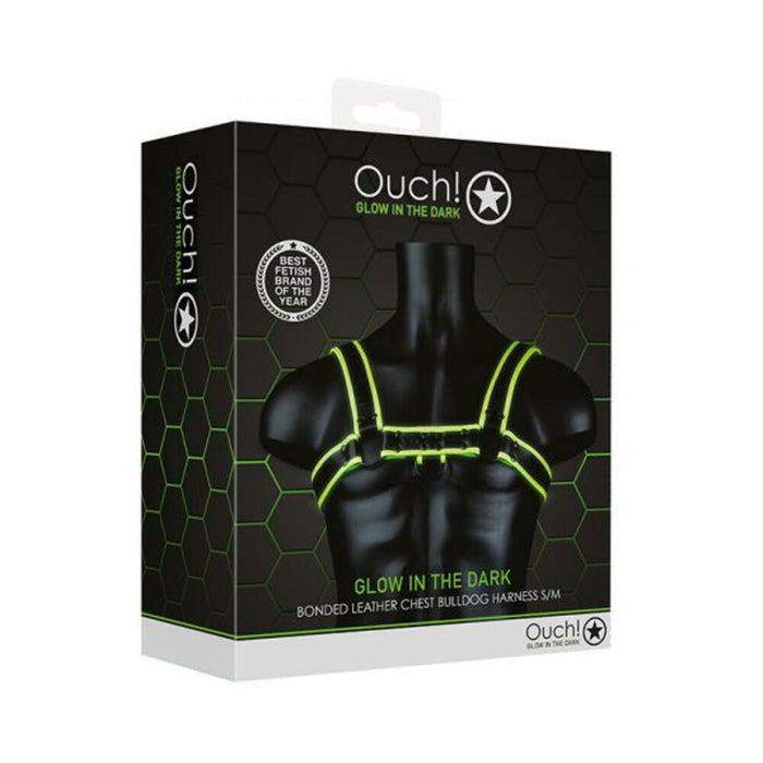 Ouch Chest Bulldog Harness S/m Gitd