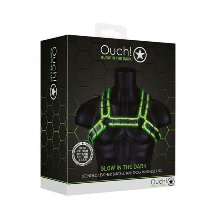 Ouch Buckle Bulldog Harness L/xl Gitd