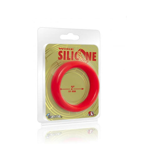 Si Wide Silicone Donut Red (2.0 In/51mm) | SexToy.com