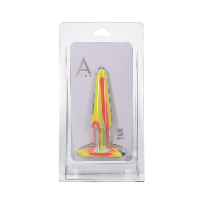 A-play Groovy 5 In. Silicone Anal Plug Sunrise