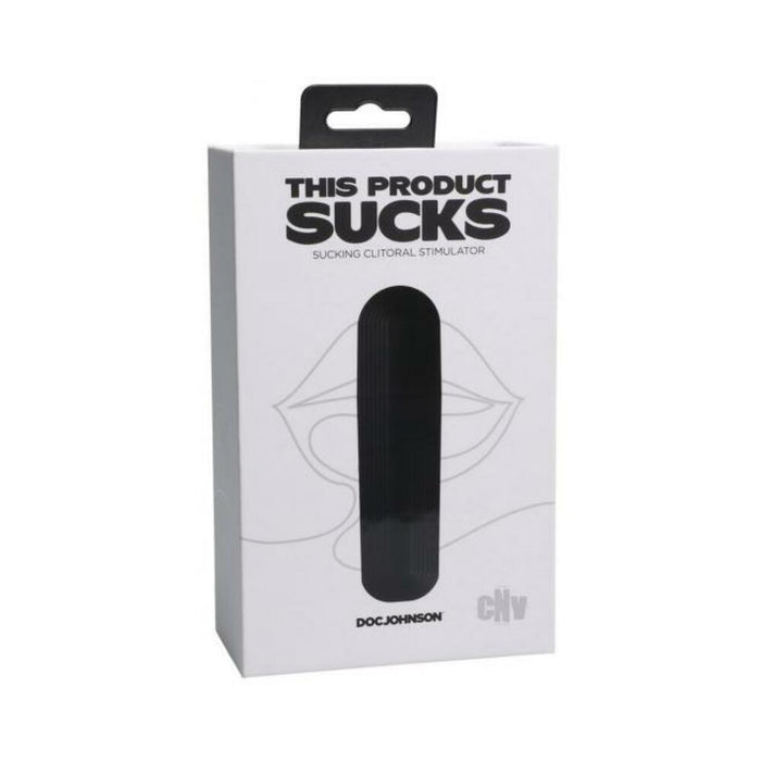 This Product Sucks Rechargeable Silicone Lipstick Sucking Clitoral Stimulator Black