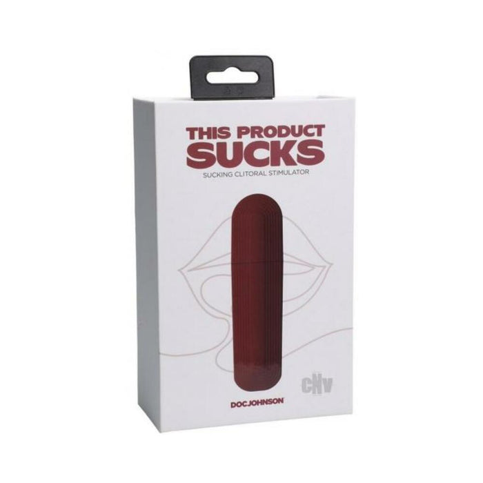 This Product Sucks Rechargeable Silicone Lipstick Sucking Clitoral Stimulator Red